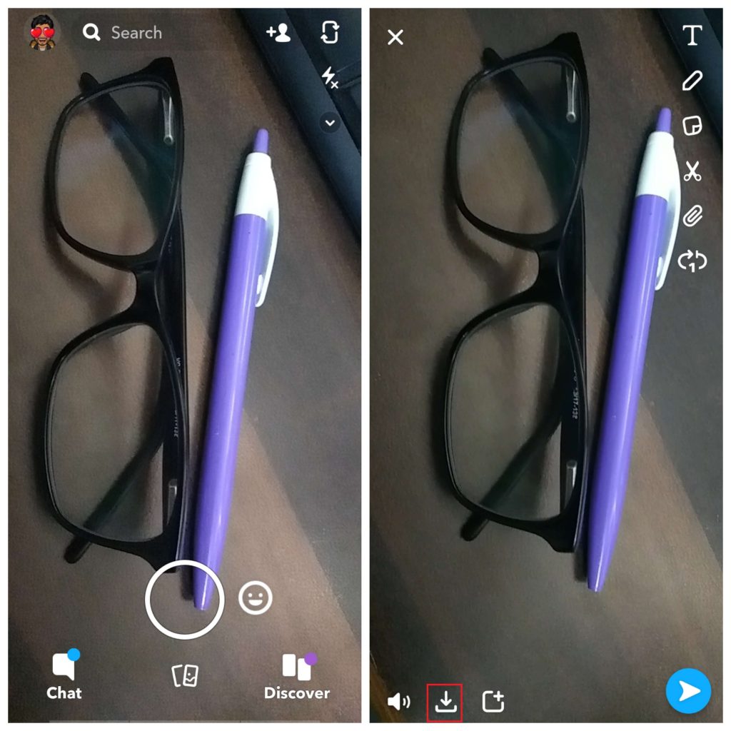 Save videos on Snapchat