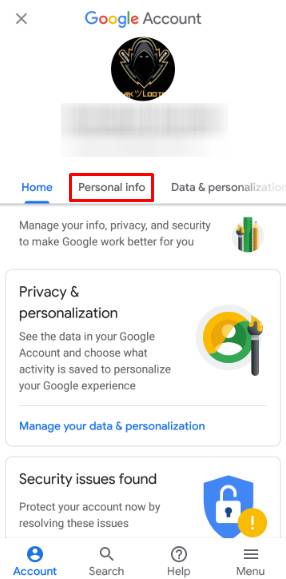 Personal info - How To Change Profile Picture On Gmail