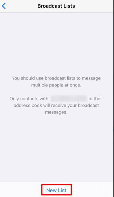 New list - How To Broadcast On WhatsApp 