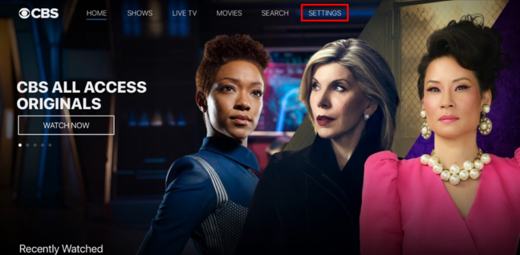 Settings - CBS On Apple TV