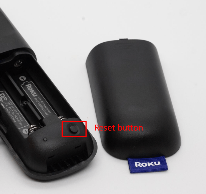 reset button - reset roku remote