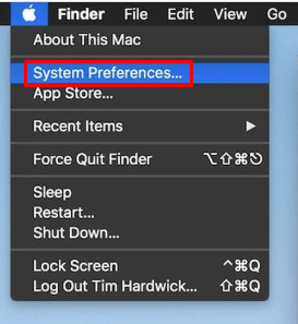 System preference - Change Password On Mac