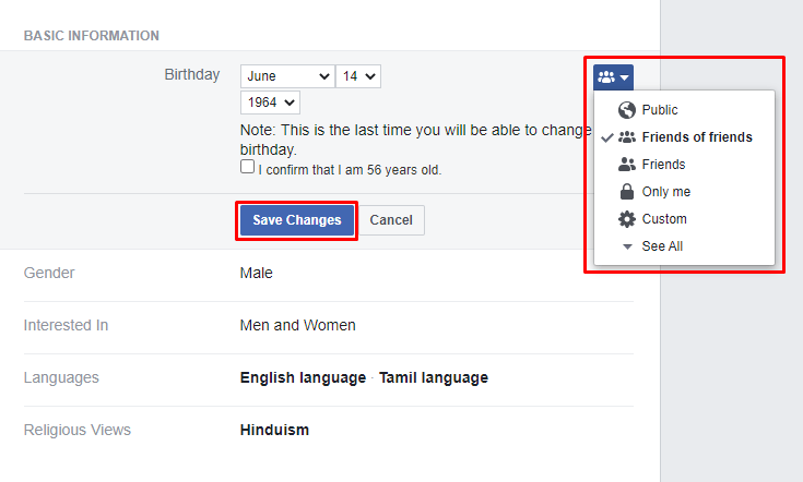 Preference - How To Change Birthday Date On Facebook Profile
