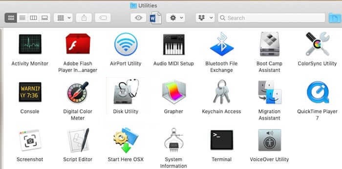 Select Disk Utility