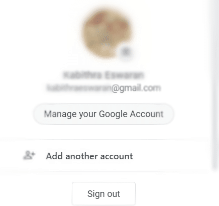 Select Manage your Google Account