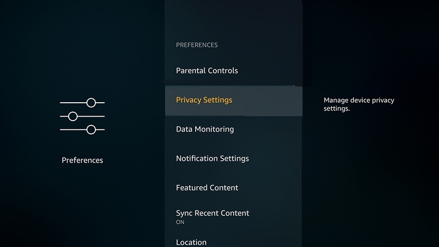 Select Privacy Settings