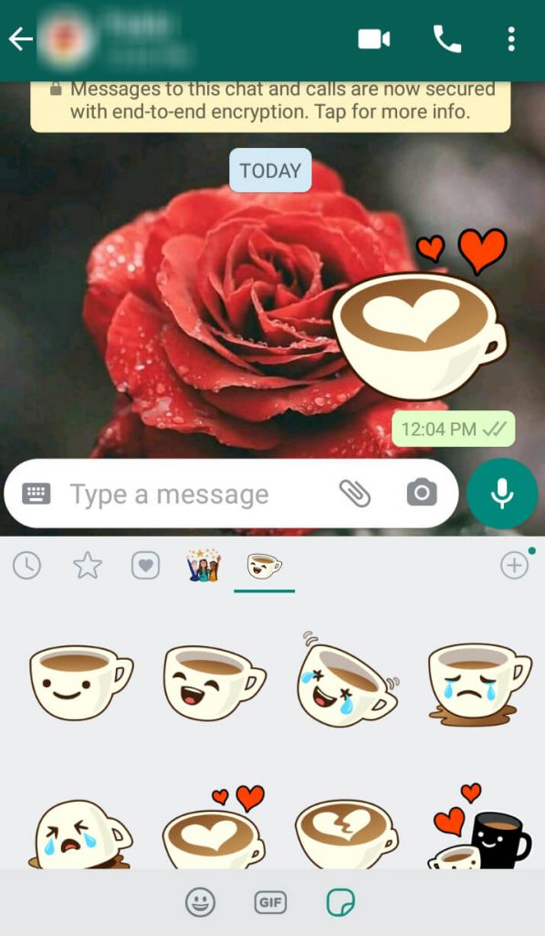 Send Stickers in Whatsapp