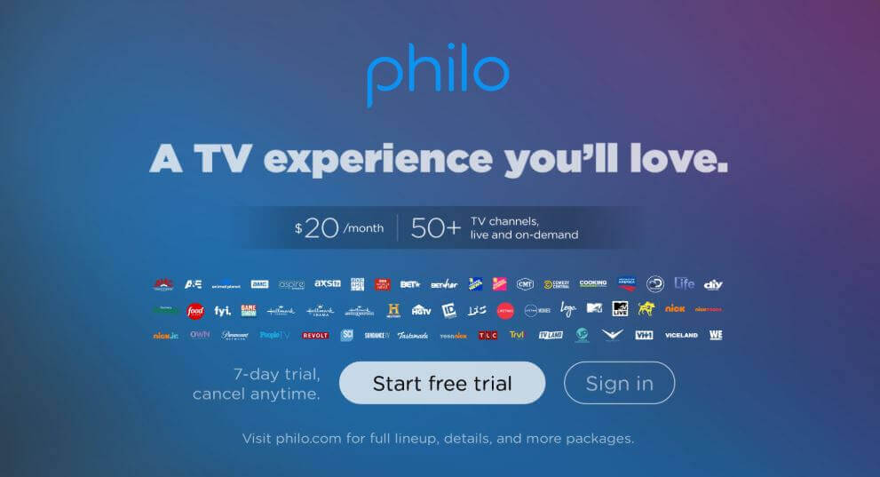 Sign In to Philo TV