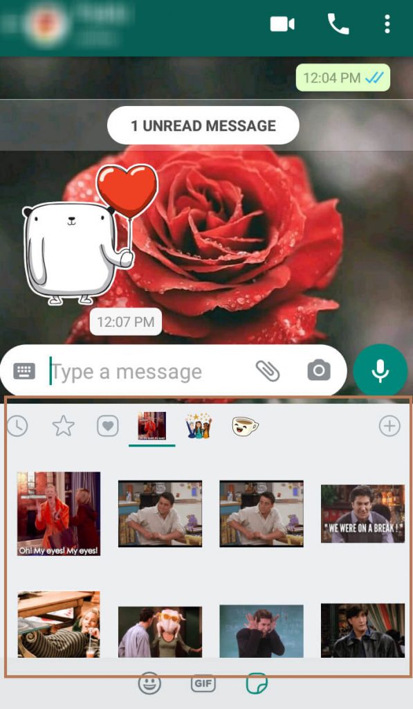 Stickers added - Send Stickers in Whatsapp