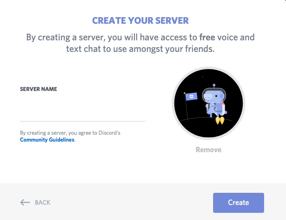 Create a Server on Discord