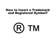 How to Insert a Trademark and Registered Symbol