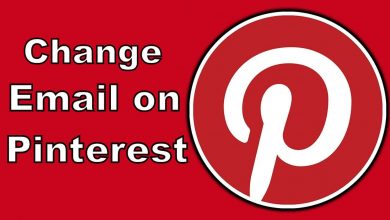 how to change email on Pinterest