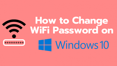 how to change wifi password on windows 10