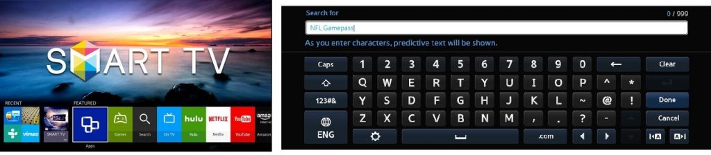 Download the NFL Gamepass app on Samsung Smart TV