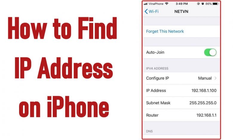 how do i locate my iphone ip address