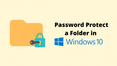 Password Protect A Folder in Windows 10
