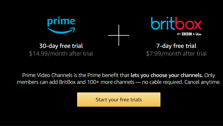 Watch Britbox on Roku With Prime Video