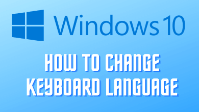 Change Keyboard Language Windows 10