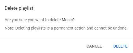 Delete the Playlist