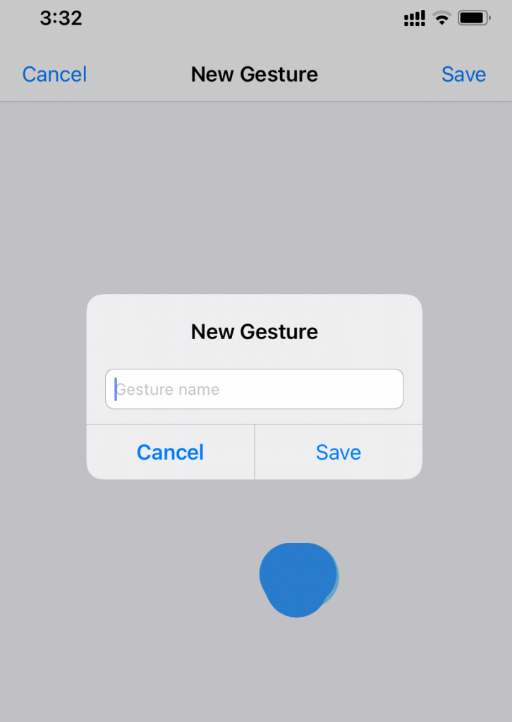 create gesture on iphone