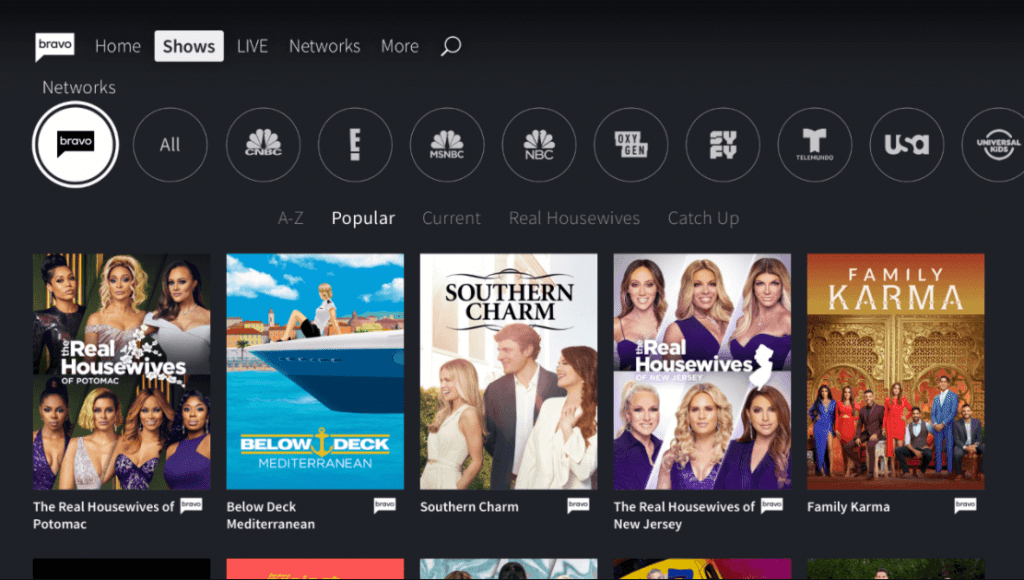 Bravo on Roku