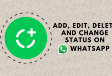 Change status on whatsapp