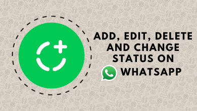 Change status on whatsapp