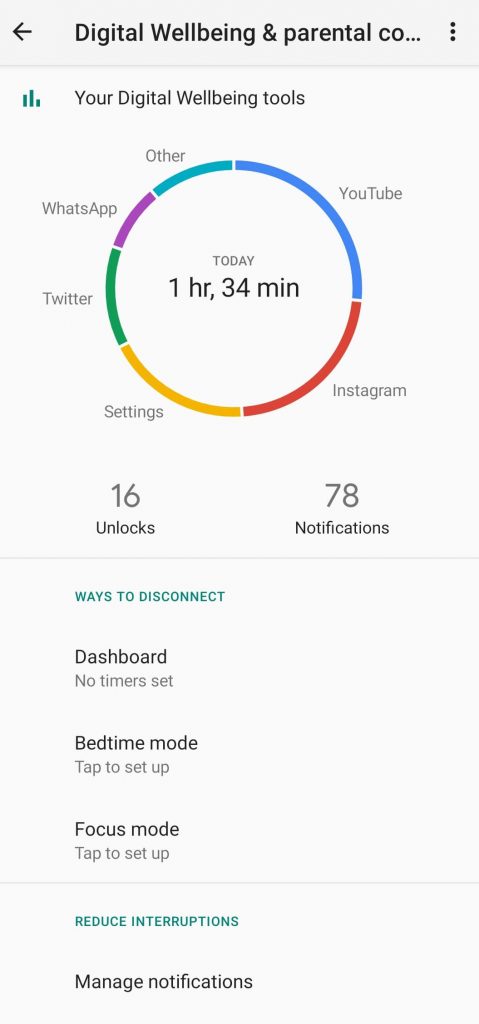 check screen time on Android