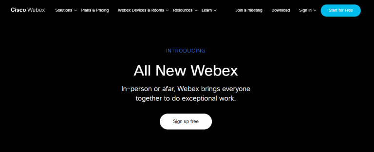 Cisco Webex Meetings official site