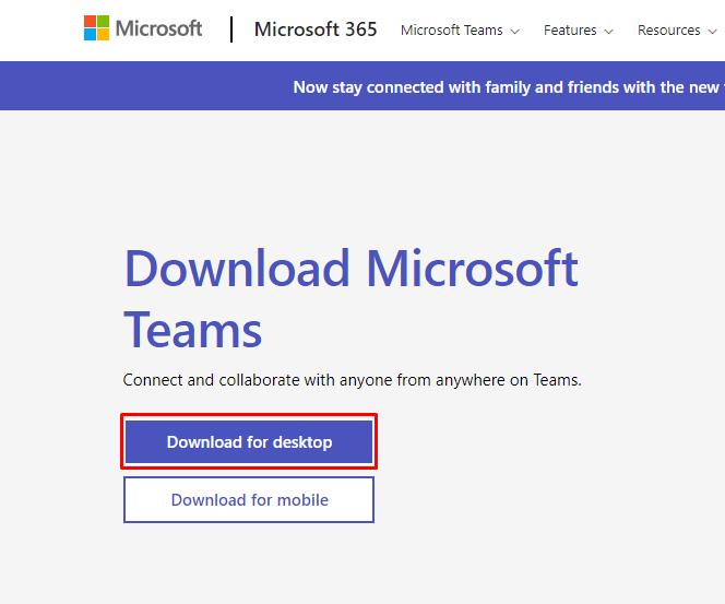 Download Microsoft teams desktop app