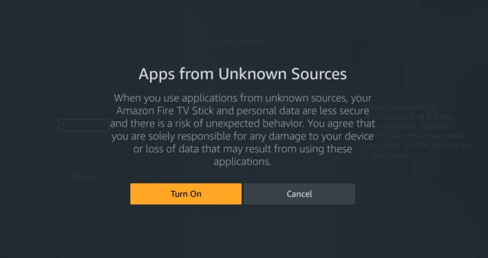 Enable Apps from Unknown Sources 
