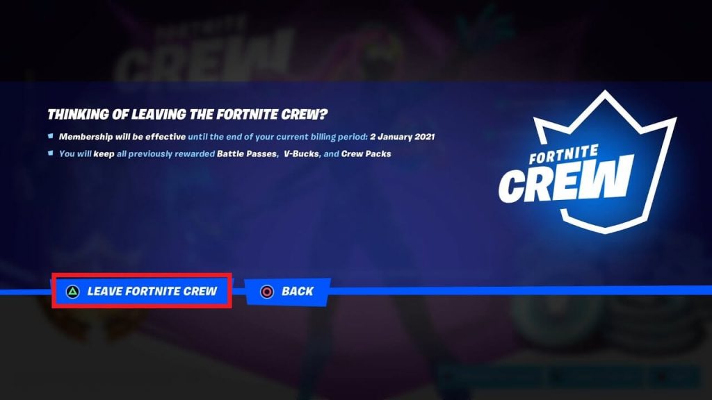 How to Cancel Fortnite Crew Subscription