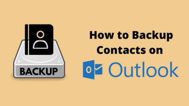 Backup Contacts from Outlook