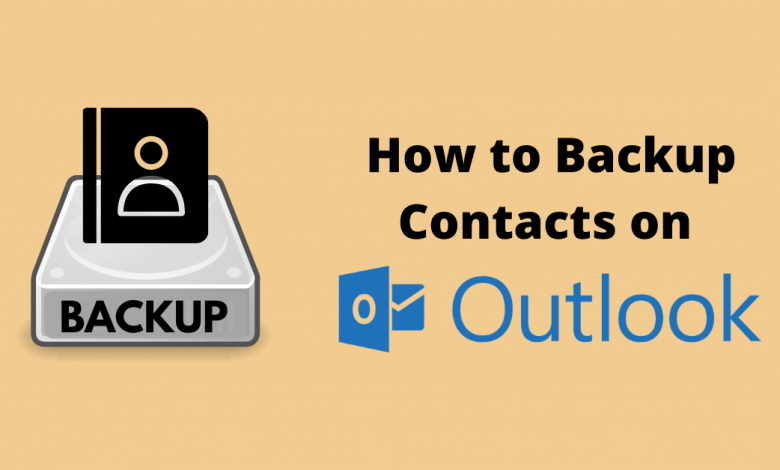 Backup Contacts from Outlook