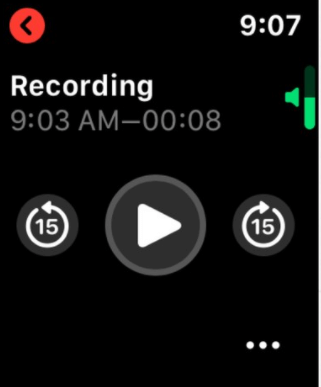 use voice memo on Apple smart watch