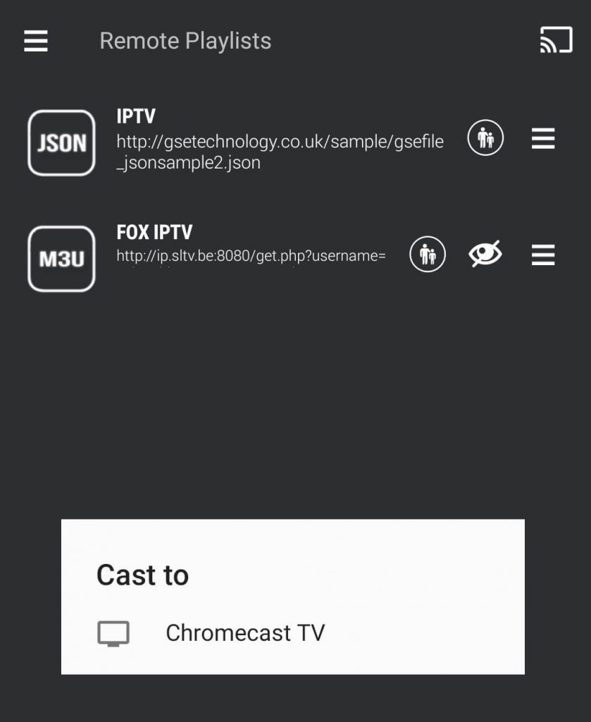 Chromecast GSE Smart IPTV App