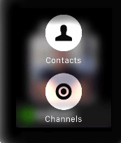 Contact and Channels - Zello on Apple Watch