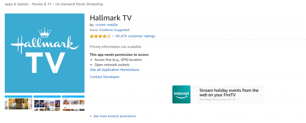 Hallmark Channel on Amazon App Store