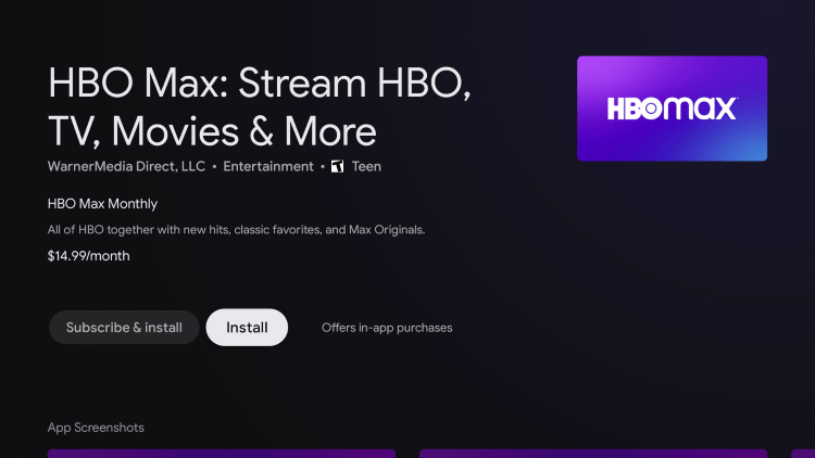 Install HBO Max