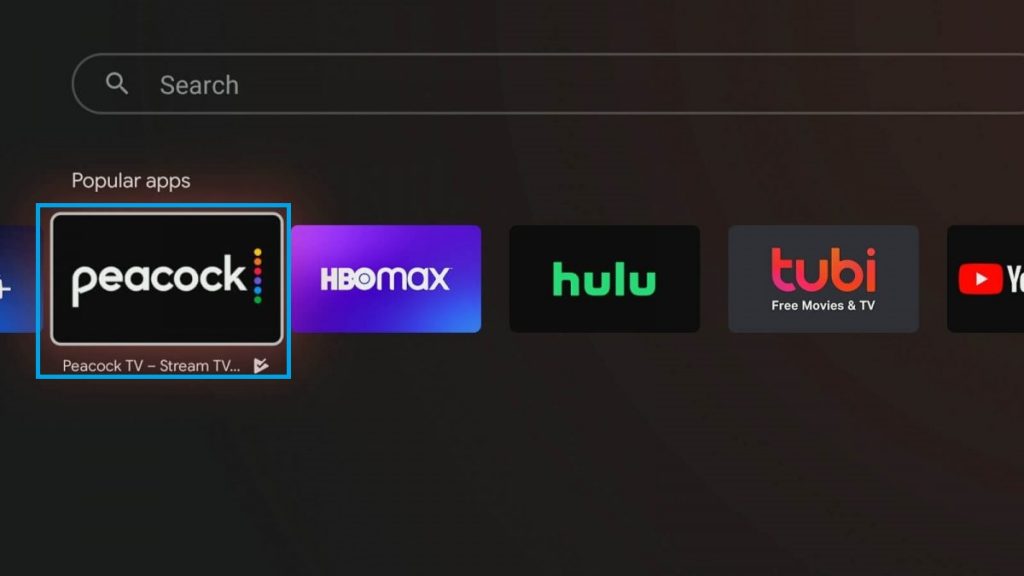 Peacock TV on Hisense Android TV