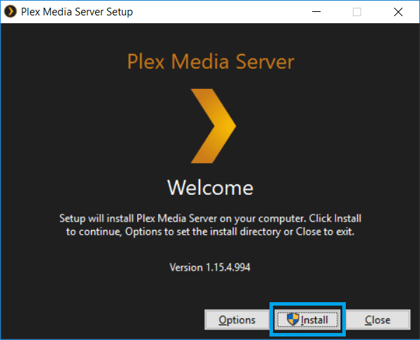 Install Plex Media Server