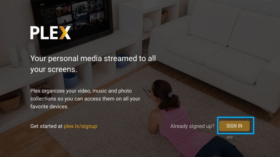 Sign in Plex on Chromecast With Google TV