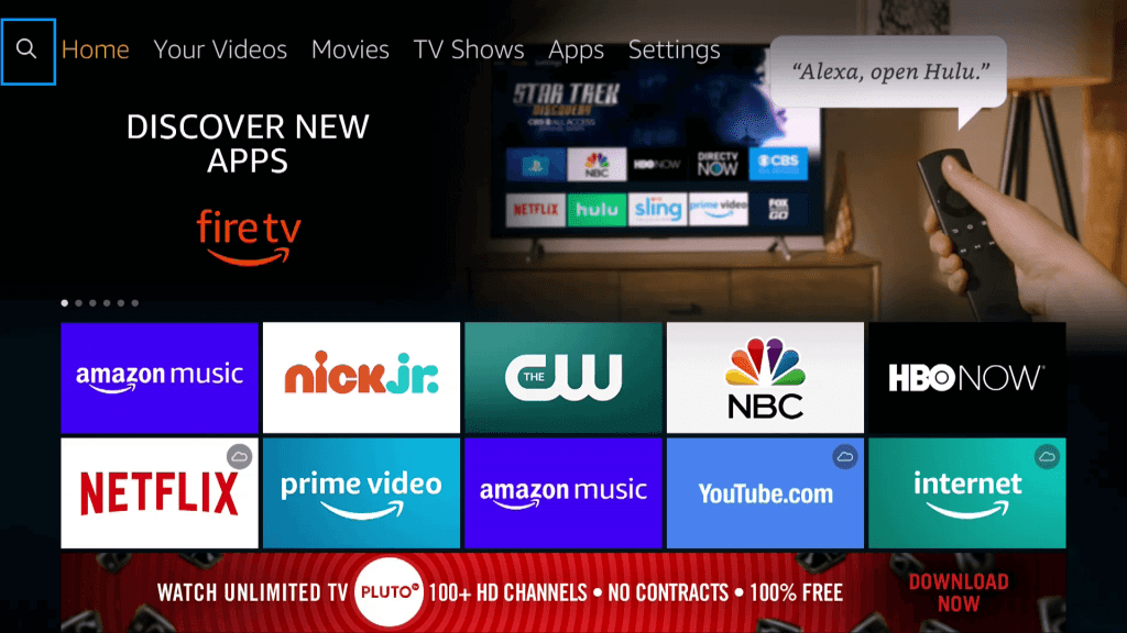 Search in Firestick Home screen