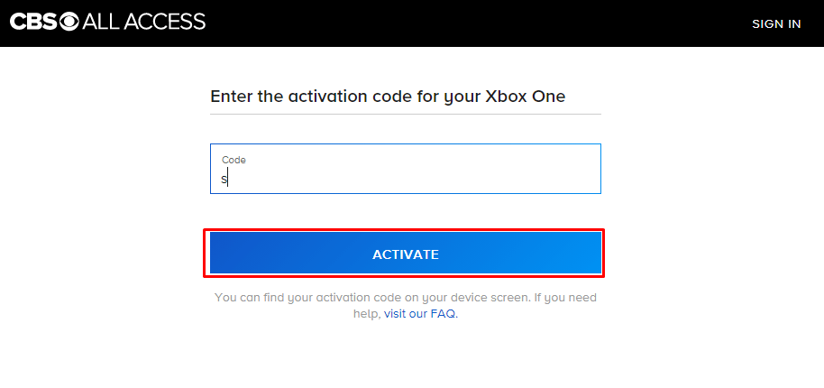 Activate CBS All access on Xbox
