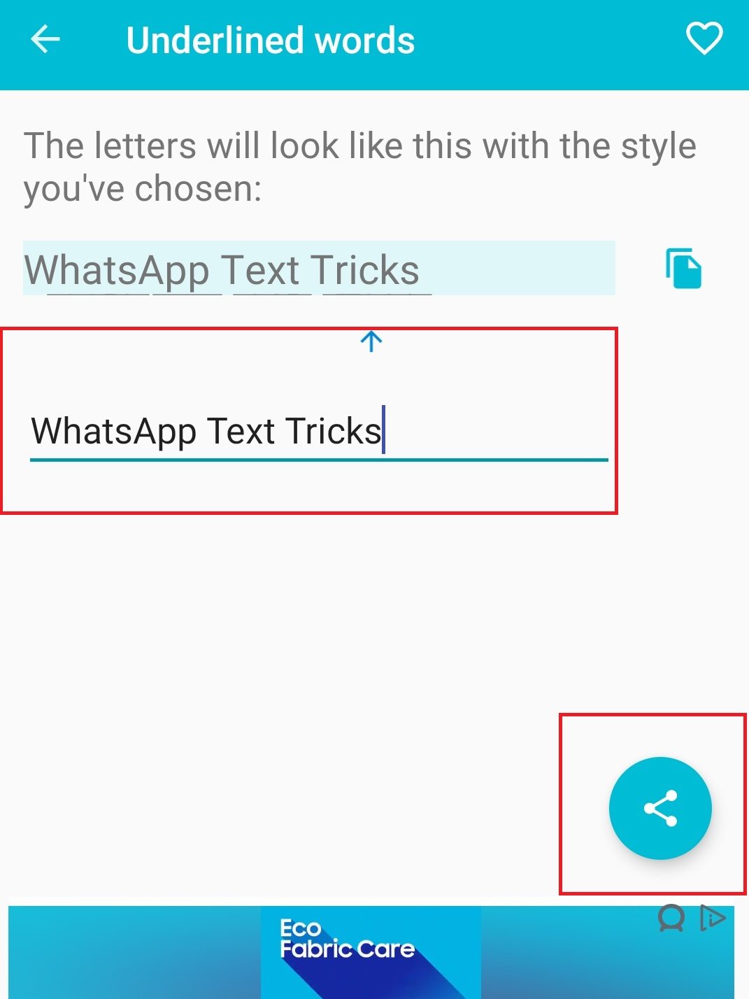 WhatsApp Text Tricks  - Share Underlined Text 