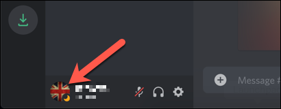 Click the profile icon to change the online status on Discord