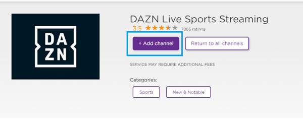 Add DAZN to Roku