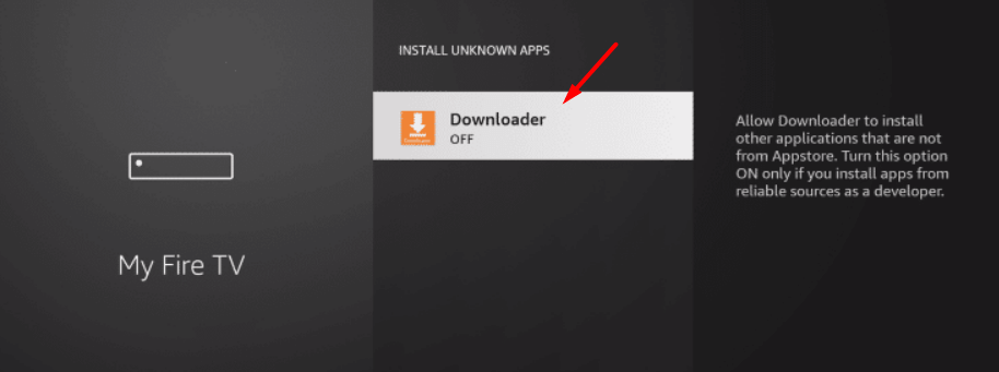 Enable Unknown Apps Setting for Downloader