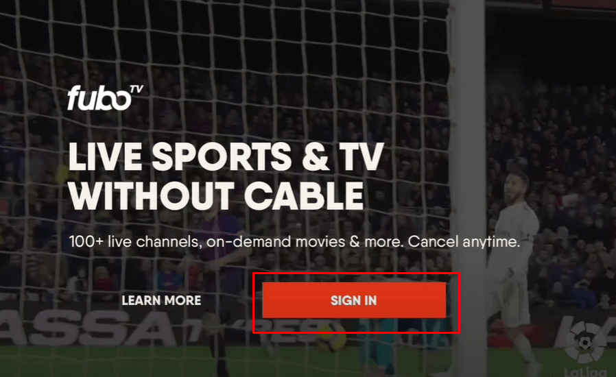 Sign in to your fuboTV account on Apple TV