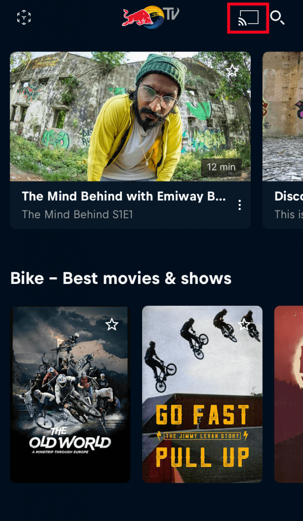 Chromecast Red Bull TV Using App